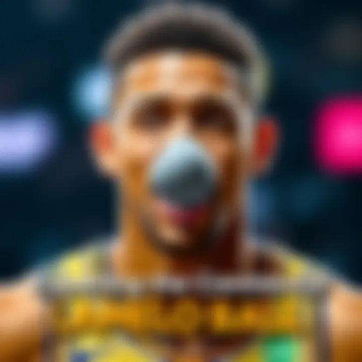 A humorous meme featuring LaMelo Ball's picture altered with a nipple superimposed over it