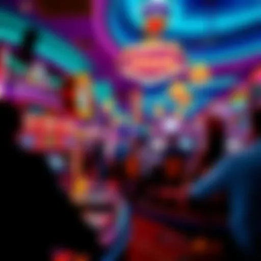 People enjoying various games at a lively Las Vegas casino