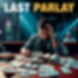 A person sitting at a table looking frustrated with betting slips scattered around them