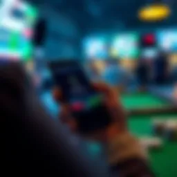 A person using the LastBet app on their smartphone, featuring tools for gambling recovery.