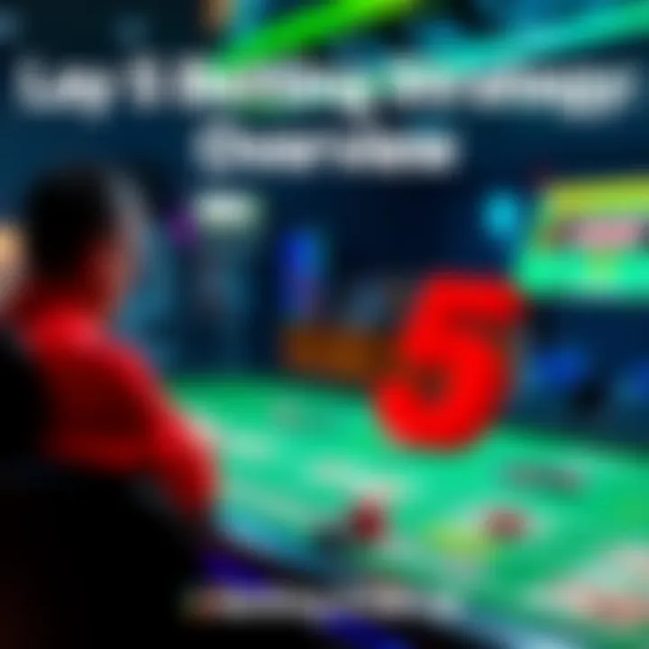 Visual representation of Lay 5 betting strategy with highlighted bets on 6, 8, and the field.