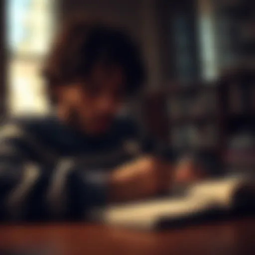 A person reflecting on their past mistakes while writing in a journal, symbolizing growth and resilience.