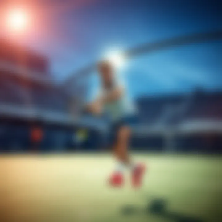 Liam Draxl competing against Garin C. on the tennis court in Miami.