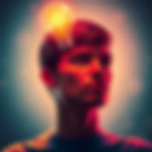 Lightbulb Above Head A person thinking with a lightbulb above their head, symbolizing ideas and inspiration.