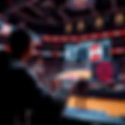 A person placing a last-minute bet while watching a basketball game featuring the Blazers, with visible odds displayed on a screen.