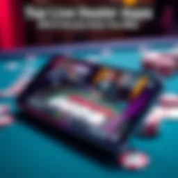 A smartphone displaying a live dealer casino game featuring cards and a dealer