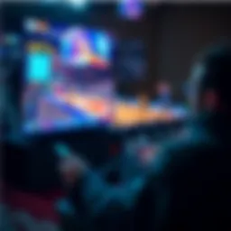 A person watching a live NBA game on TV while placing bets on a mobile device, showing excitement and focus.