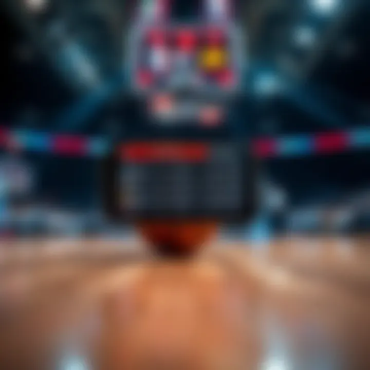 Live Player Prop Betting A smartphone displaying live betting odds for player props during a basketball game with charts showing real-time changes in odds.