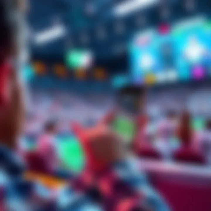 Live Bet at FanDuel Sportsbook A person excitedly placing a live bet on a smartphone with sports games in the background