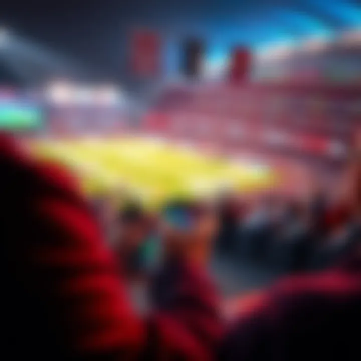 A person placing a bet on a smartphone while watching a sports game on TV.