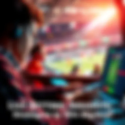 A person engaged in live betting, focused on a sports event with a laptop and a smartphone displaying betting odds.