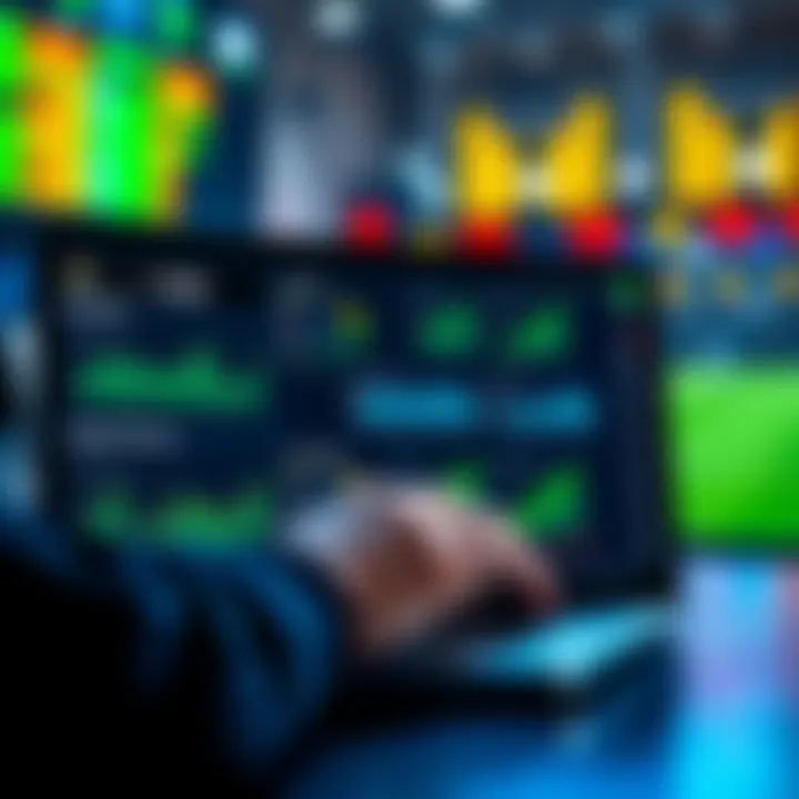 A person analyzing betting statistics on a laptop with graphs and charts displaying trends for under bets.