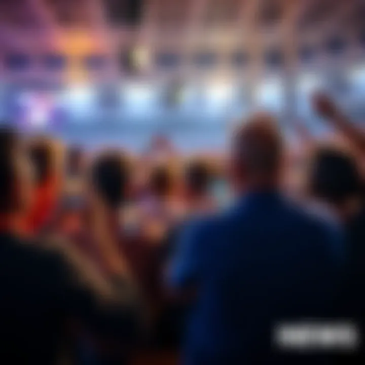 A group of sports fans intensely watching a game with smartphones in hand, displaying live betting odds on the screens.
