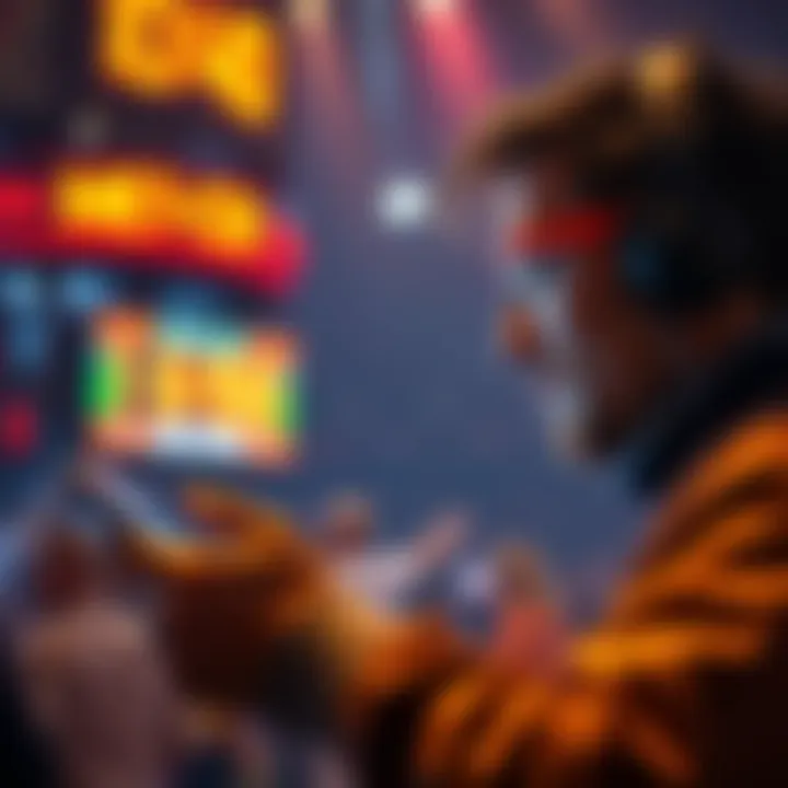 Person engaged in live betting, checking picks on a smartphone with excitement in a countdown timer setting