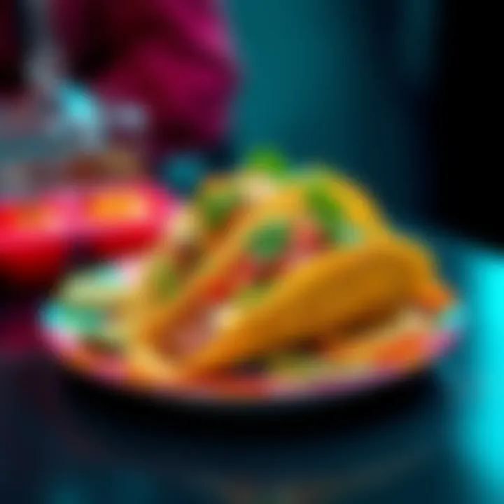 A vibrant plate of Lock Taco filled with fresh ingredients and garnished with herbs, showcasing its appeal