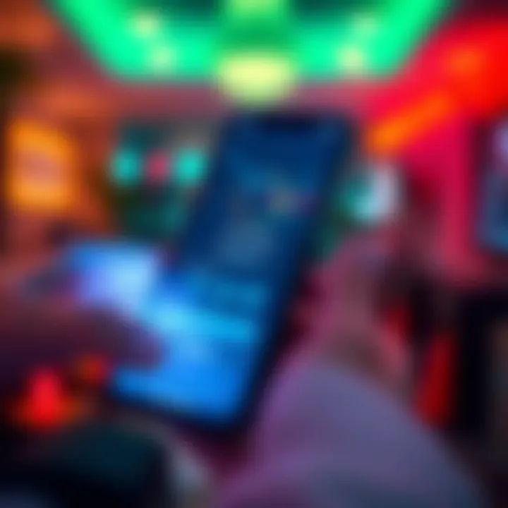 A person frustrated while trying to log into the myVIP Solitaire app on a smartphone, showing a loading screen and tier points display