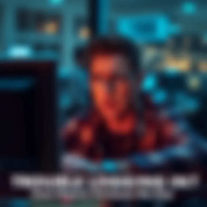 A person looking frustrated at their computer while trying to log in to an account.