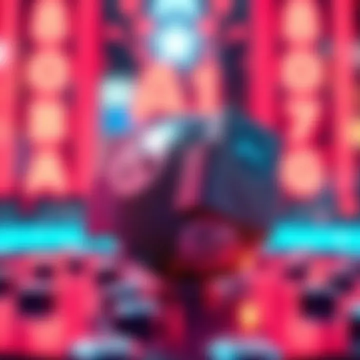 A graphic showing a lottery ticket with digital elements and AI symbols around it, representing the blend of technology and lottery games.