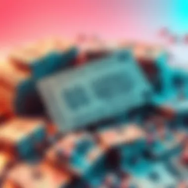 A lottery ticket surrounded by stacks of cash, symbolizing potential winnings from Mega Millions and Powerball.