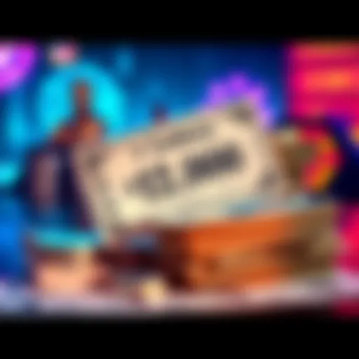 A lottery ticket placed next to stacks of cash, symbolizing the potential $12,100 payout from a $1 bet in the +1209800 lottery.