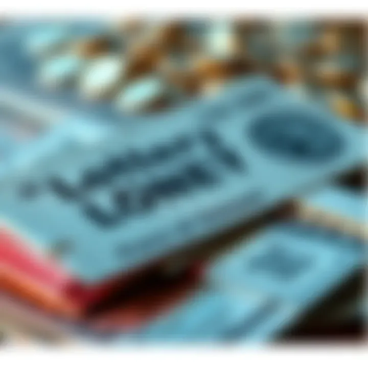 Lottery Ticket and Cash A close-up shot of a lottery ticket next to a stack of cash, symbolizing the hopes of winning big.