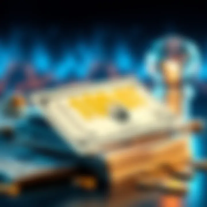 Lottery Ticket with Cash A lottery ticket placed beside a stack of cash, symbolizing winning opportunities.