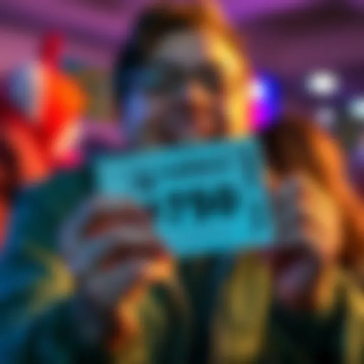 A person holding a winning Pennsylvania lottery ticket worth $750, with excitement on their face.