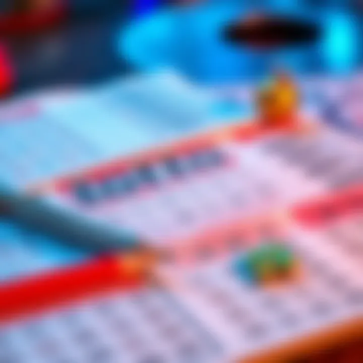 A close-up view of lottery tickets and betting slips on a table, with a pencil and a lucky charm beside them, symbolizing anticipation for a low-scoring game.