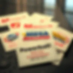 A collection of lottery tickets featuring Powerball and Mega Millions logos on a table with a congratulatory message for the New Jersey winner.