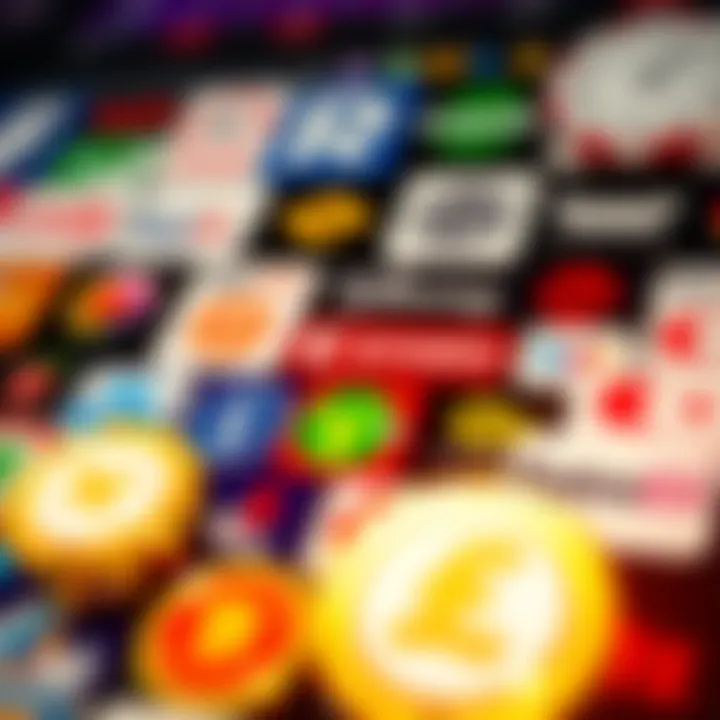 A collage of gaming providers logos showcasing options for low minimum bets in various currencies
