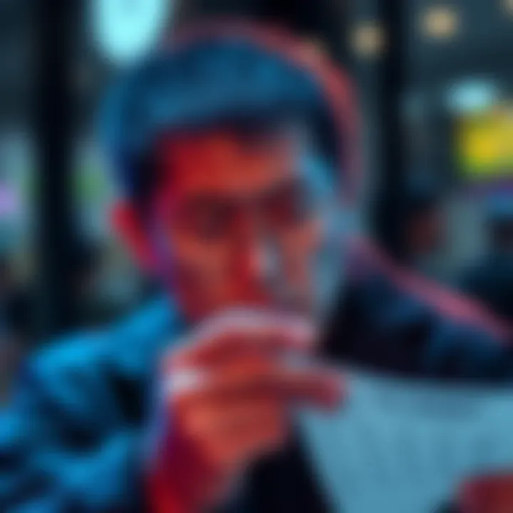 Lu Dort frowning at a betting slip in frustration