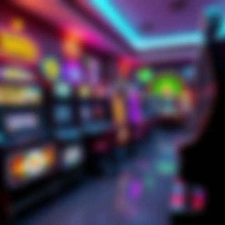 Colorful slot machines and game screens showcasing popular games on Luckyland with big win potential