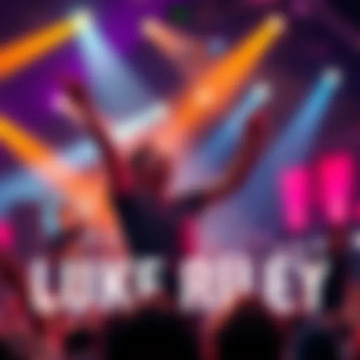 Luke Riley performing with energy Luke Riley on stage, engaging the crowd with his latest hits, excitement in the air