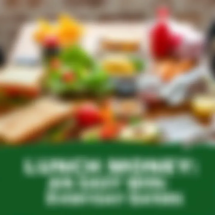 A variety of easy lunch options on a table, including sandwiches, salads, and fruit, showcasing affordable and enjoyable meals for everyday eaters.