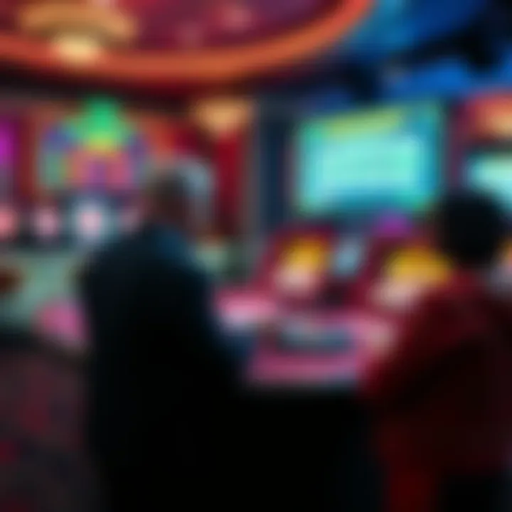 A machine baccarat game showing the card dealing process with a player observing