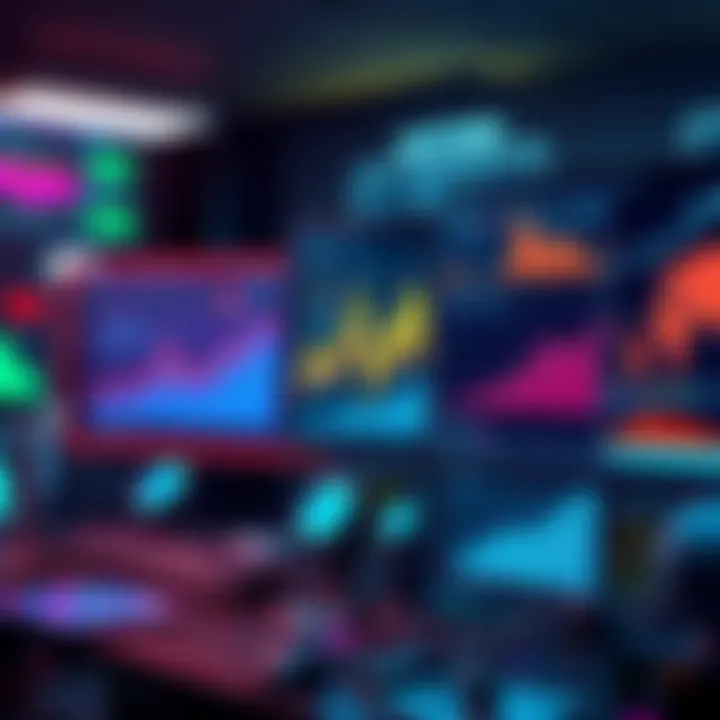 A digital representation showing various machine learning graphs and models in a tech environment, illustrating advancements in technology for December 2025.