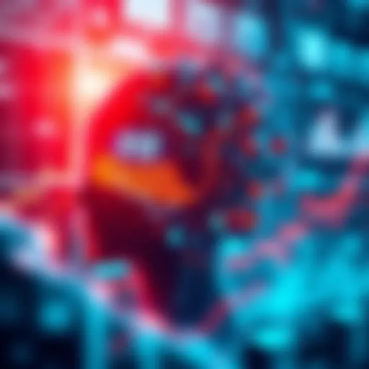 A futuristic representation of artificial intelligence analyzing data trends and charts for 2026.