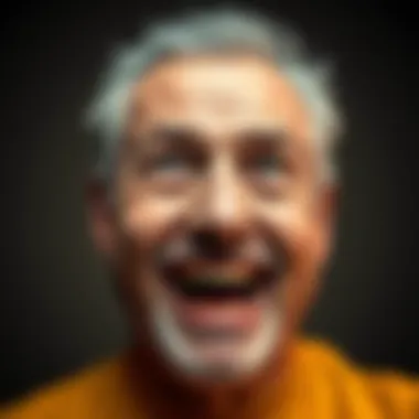 Man breaking free from addiction A 52-year-old man smiling with a look of determination, symbolizing his journey of overcoming addictions like gambling, alcohol, and porn through a change in self-identity.