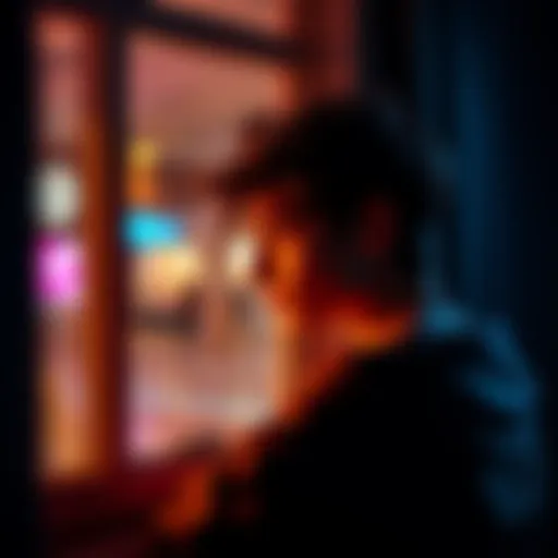 A young man looks thoughtfully out a window, symbolizing his journey through gambling addiction and self-exclusion