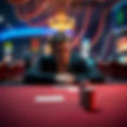 A 28-year-old man sitting alone at a table, looking distressed as he contemplates his gambling losses after a Vegas trip.