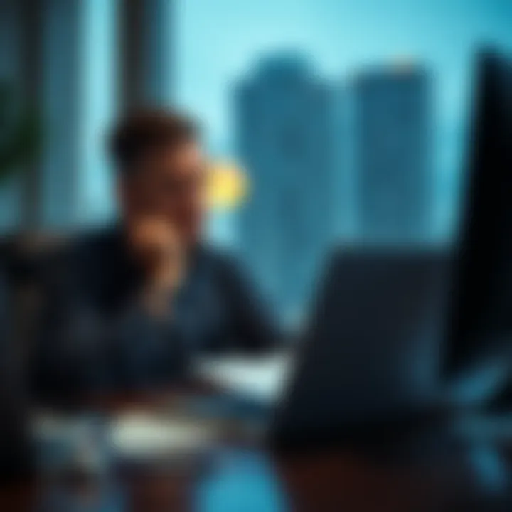 A man sitting at a desk looking at financial documents with a worried expression, symbolizing his $62K investment loss and personal struggles.