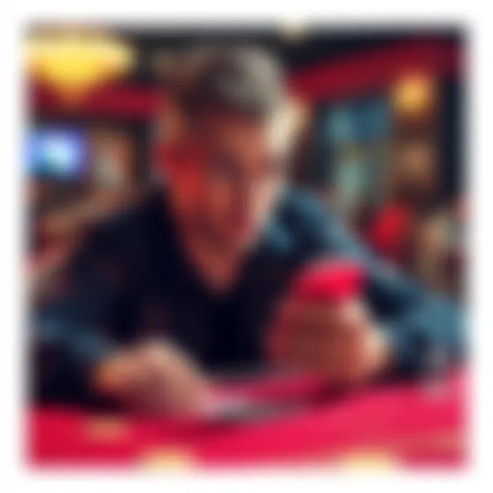 Man surprised by unexpected picture A man sitting at a poker table looking shocked at his phone after receiving a picture of himself instead of a cat from his girlfriend