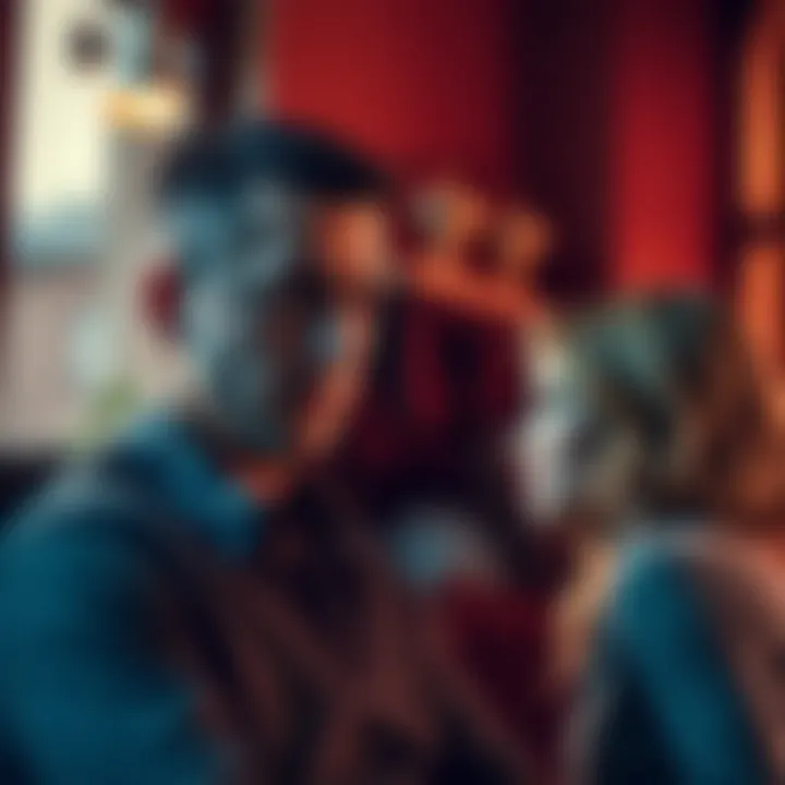 A man looks worried as he talks to his wife at home about his gambling addiction