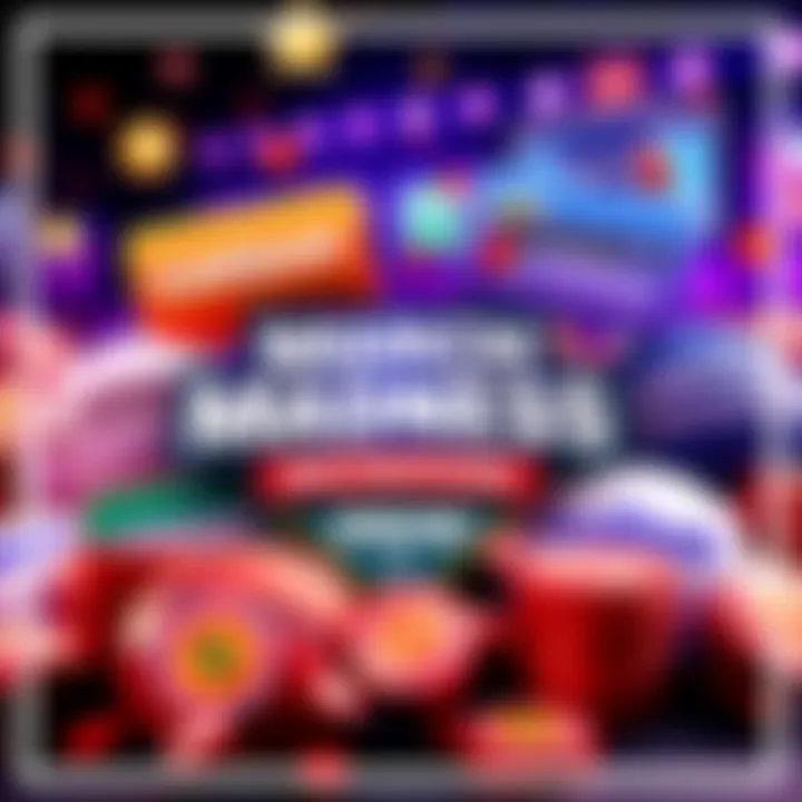 A colorful depiction of basketball themed sportsbook promotions with logos of Caesars, DraftKings, and FanDuel, featuring bonus bets and cash rewards symbols