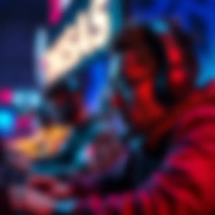 Mariano focused on gameplay, with intense concentration and a competitive atmosphere around him