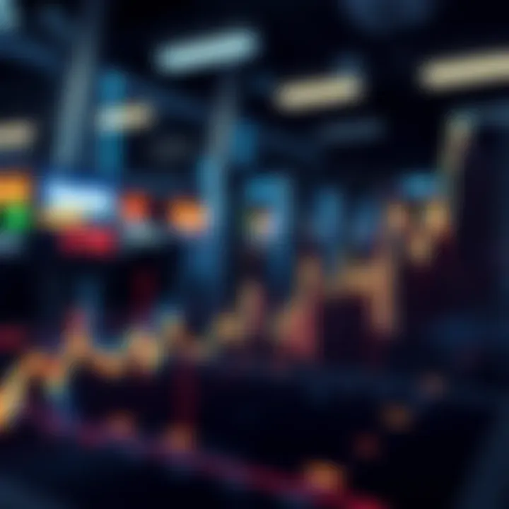 A graph showing market trends with price spikes and stabilization points