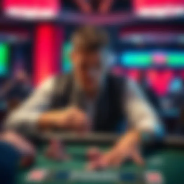 Martin Kabrhel displaying his unique poker style at a game table