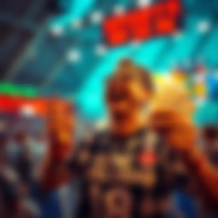 A happy bettor celebrating a huge win with cash and sports betting tickets in hand.