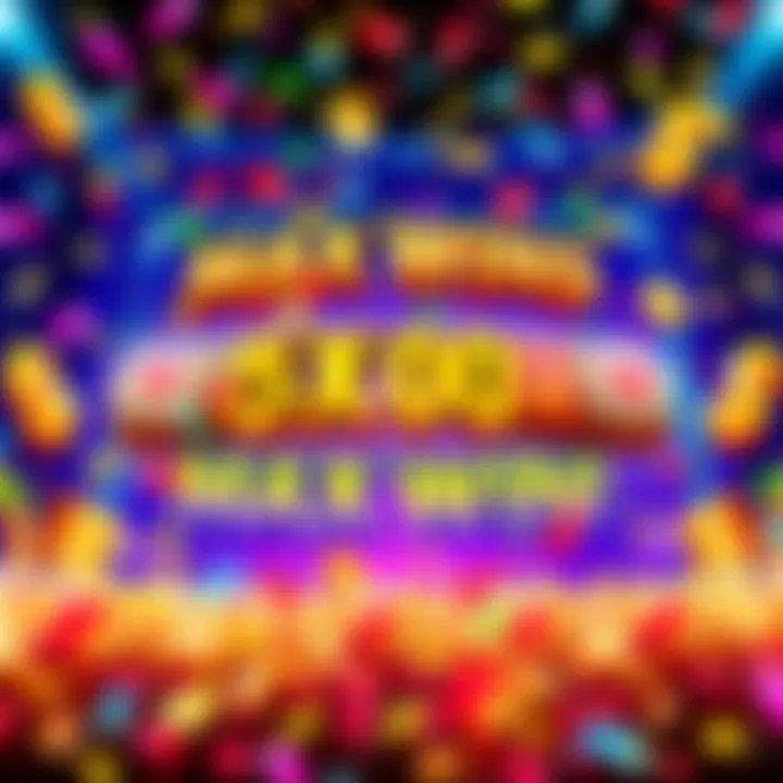 Celebration of big wins in Wage Slave and Gummy Drop 1000 with confetti and dollar signs