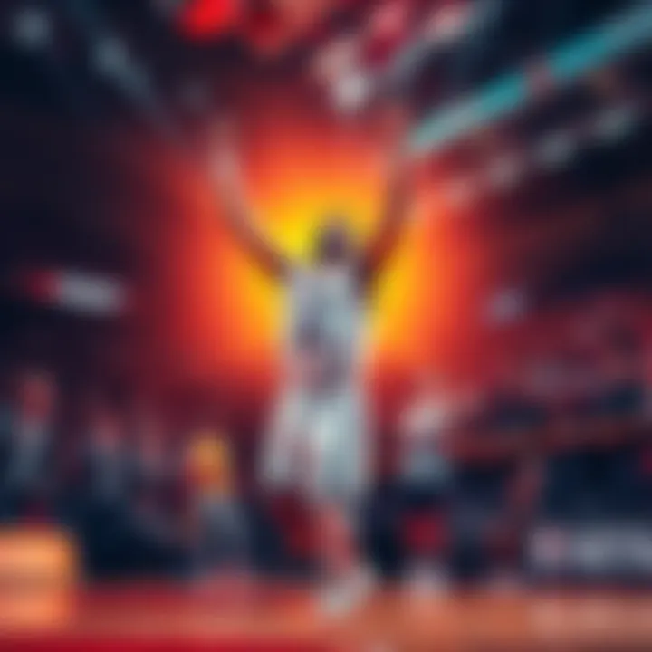 Maxey celebrates after scoring 50 points during a thrilling basketball match, showcasing excitement in the crowd.